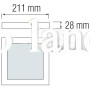 Накладной светильник LED 18W HOROZ 3000K/4200K/6000K ARINA-18